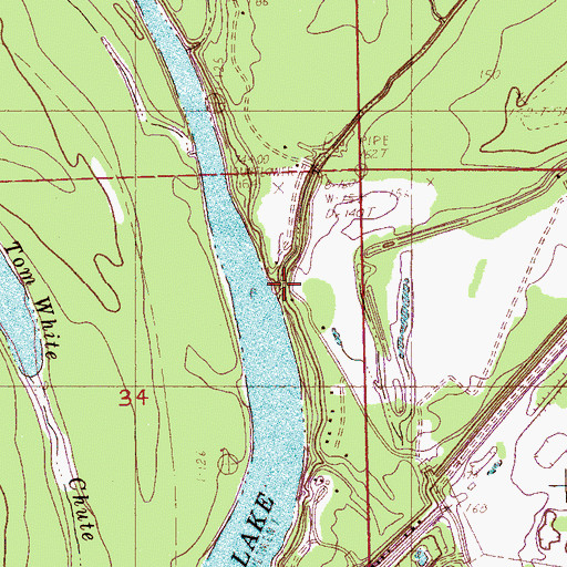 Topographic Map of Hushpuckena Creek, MS