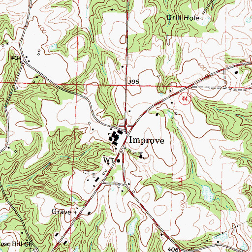 Topographic Map of Improve, MS