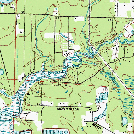 Topographic Map of Indian Bayou, MS