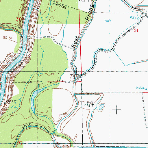 Topographic Map of Indian Bayou, MS