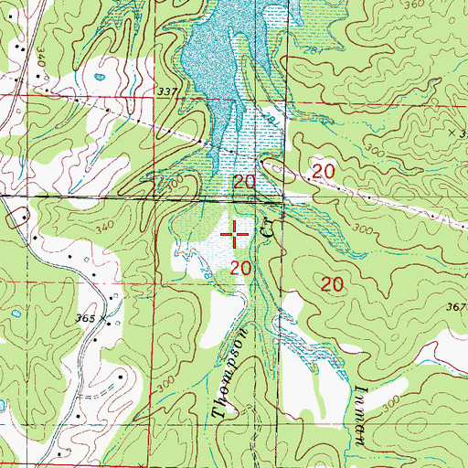 Topographic Map of Inman Creek, MS