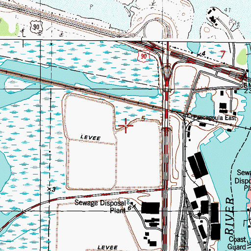 Topographic Map of Irvin Lake, MS