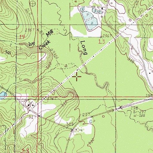 Topographic Map of Ivy Mill Creek, MS