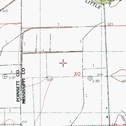 Topographic Map of Dismal Lake (historical), AR