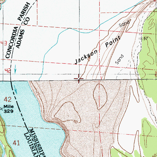 Topographic Map of Jackson Point, MS