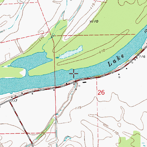Topographic Map of Lake Jackson, MS