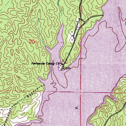 Topographic Map of Jacksons Camp Church, MS