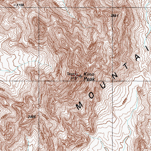 Topographic Map of Kino Peak, AZ