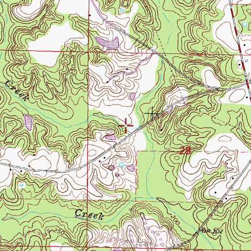 Topographic Map of Jasshead Creek, MS
