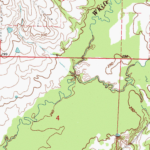 Topographic Map of Jaybird Creek, MS