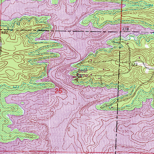 Topographic Map of Arlie Moore Landing Use Area, AR