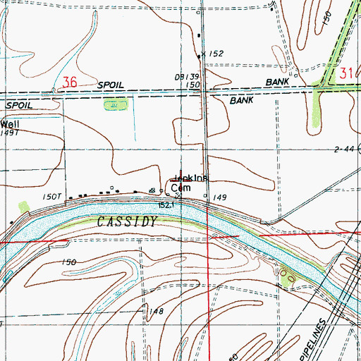 Topographic Map of Jenkins Cemetery, MS