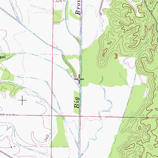Topographic Map of Jenkins Creek, MS