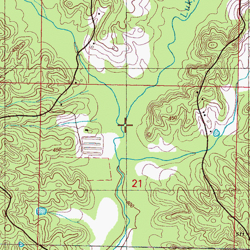 Topographic Map of Jennings Branch, MS