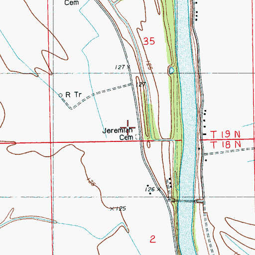 Topographic Map of Jeremiah Church, MS