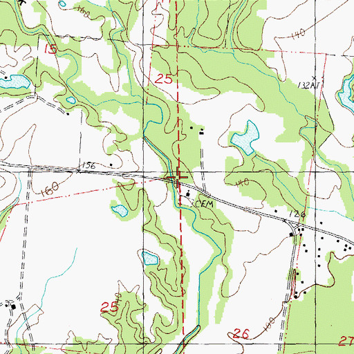Topographic Map of Jerusalem Church, MS