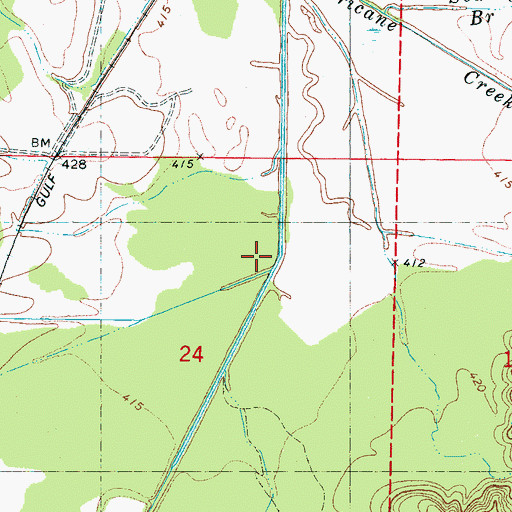 Topographic Map of Jobes Creek, MS
