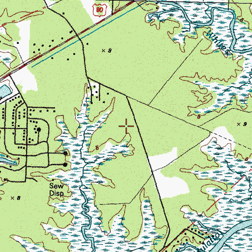 Topographic Map of John B Doby Claim, MS