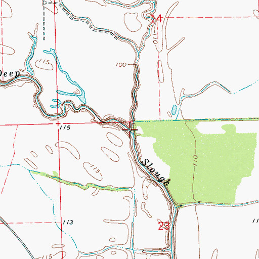 Topographic Map of Johnson Bayou, MS