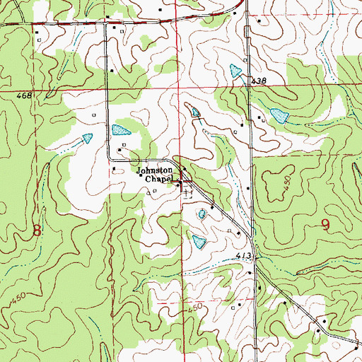 Topographic Map of Johnston Chapel, MS