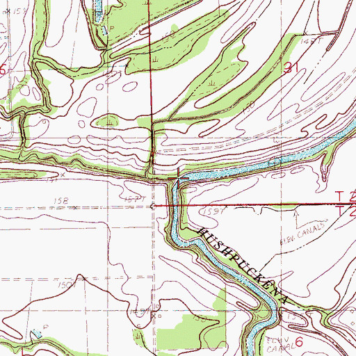 Topographic Map of Jones Bayou, MS