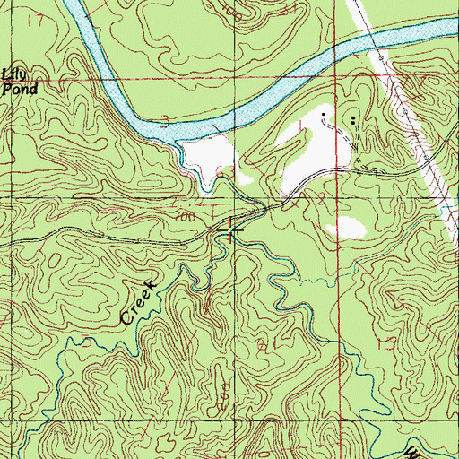 Topographic Map of Jones Creek, MS
