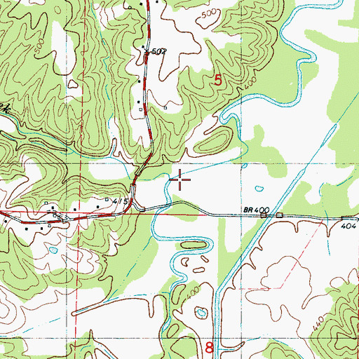 Topographic Map of Jones Creek, MS