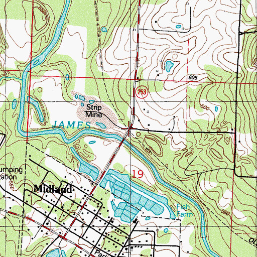 Topographic Map of Burna, AR