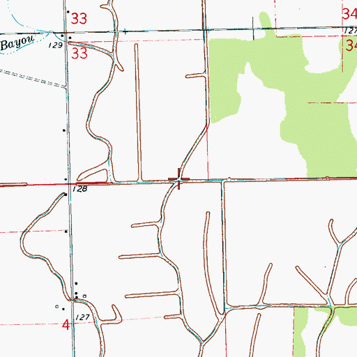 Topographic Map of Jordan Bayou, MS