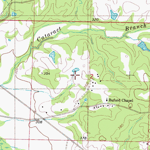 Topographic Map of Jordan Church, MS