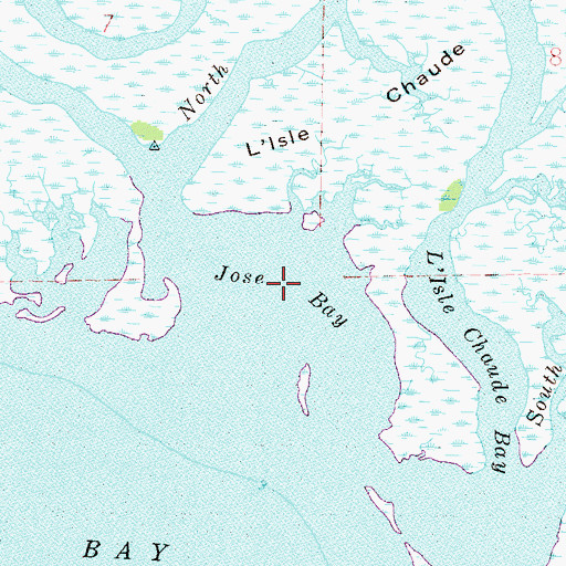 Topographic Map of Jose Bay, MS