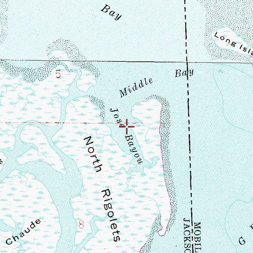 Topographic Map of Jose Bayou, MS