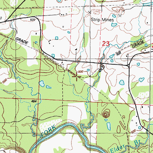 Topographic Map of Doubleday (historical), AR