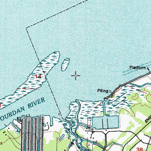 Topographic Map of Jourdan River, MS