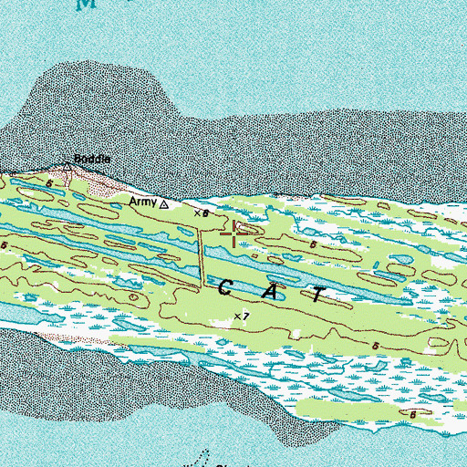 Topographic Map of Juan DeCuevas Claim, MS