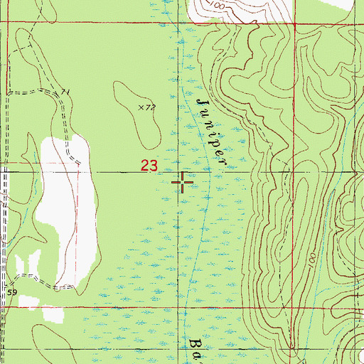Topographic Map of Juniper Bay, MS