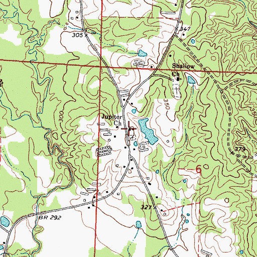 Topographic Map of Jupiter Church, MS