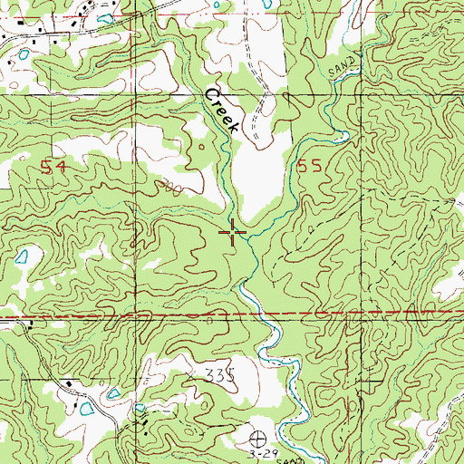 Topographic Map of Kaigler Creek, MS