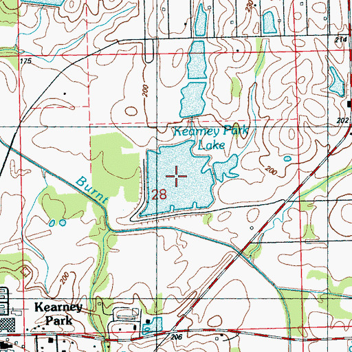 Topographic Map of Kearney Park Lake, MS