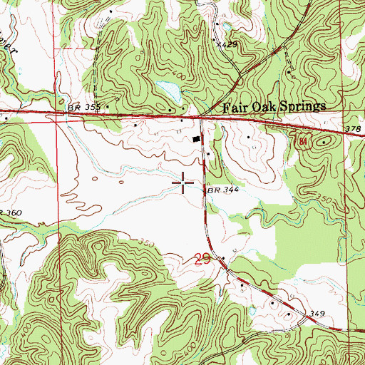 Topographic Map of Kees Creek, MS