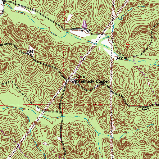 Topographic Map of Kennedy Chapel, MS