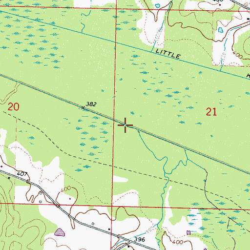 Topographic Map of Kentawka Canal, MS