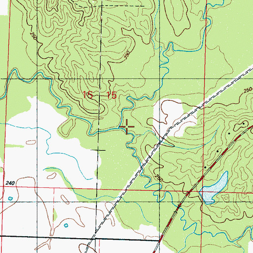 Topographic Map of Kentuctah Creek, MS