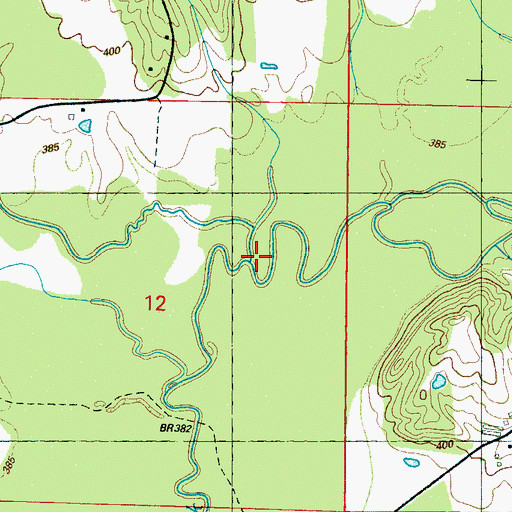 Topographic Map of Kenty Creek, MS