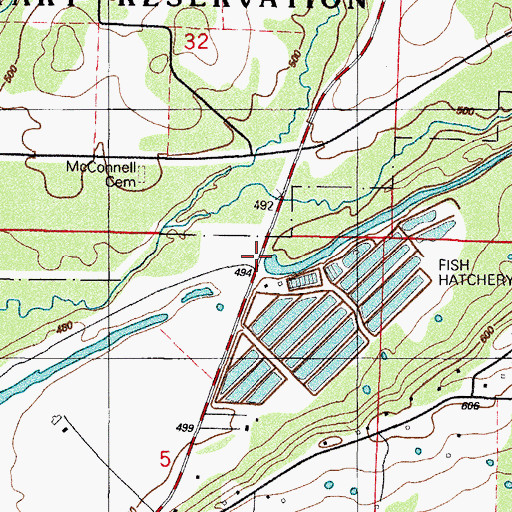 Topographic Map of Fidelity (historical), AR