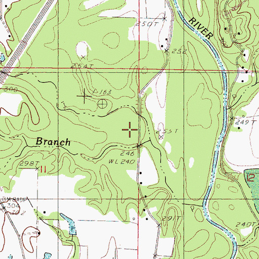 Topographic Map of Kidd Branch, MS