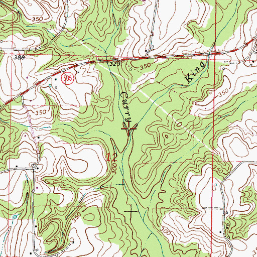 Topographic Map of King Branch, MS