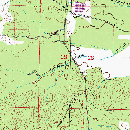 Topographic Map of King Canal, MS