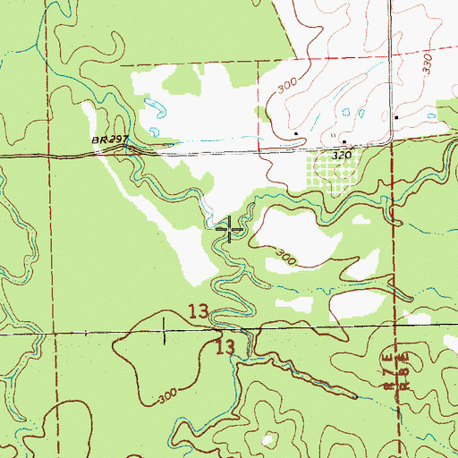 Topographic Map of King Creek, MS