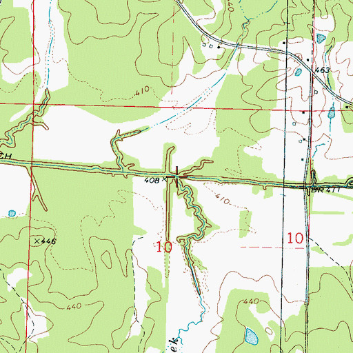 Topographic Map of King Creek, MS